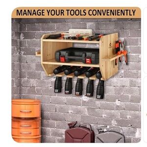 simesove large 9 power tool organizer,drill holder storage wall mount.